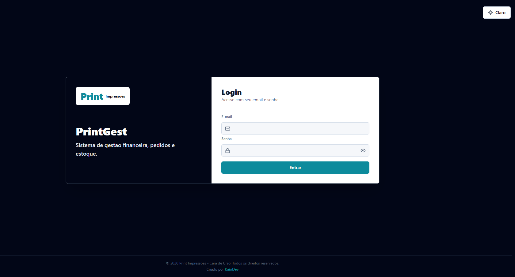 Frontend PrintGest
